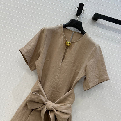 Loewe Dress Soft Beige Linen