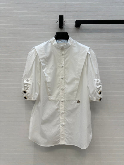 LV Loui's Latest French Elegant Palace Shirt White Cotton