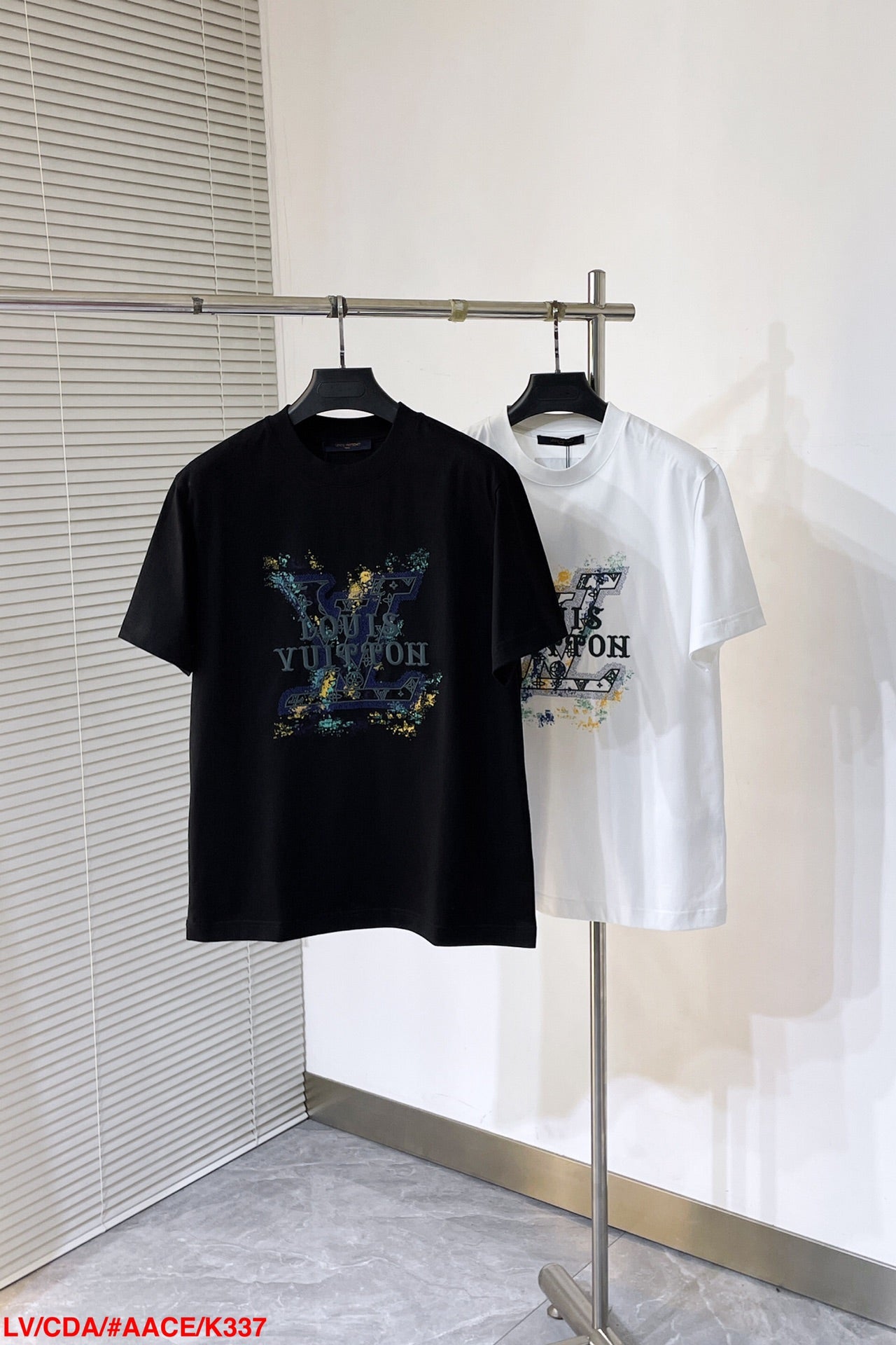 LV T-SHIRT WHITE MIX COLORFUL COTTON 239605
