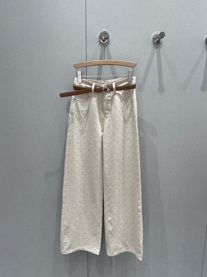 LV 25 Heavy-Duty Jacquard Belt Jeans