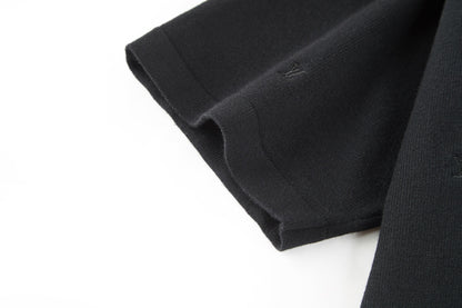LV Minimalist Design T- shirt Black Coton Spandex