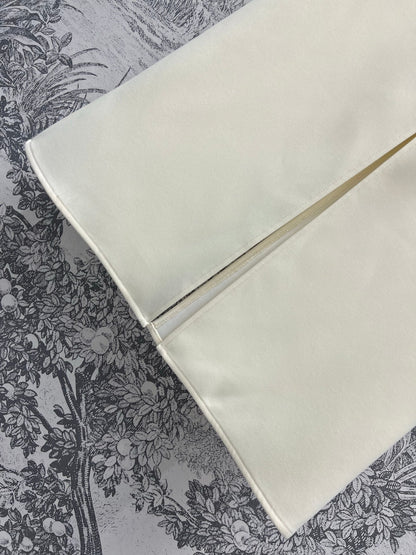 LV 25 Long Skirt Logo White Polyamide Wool