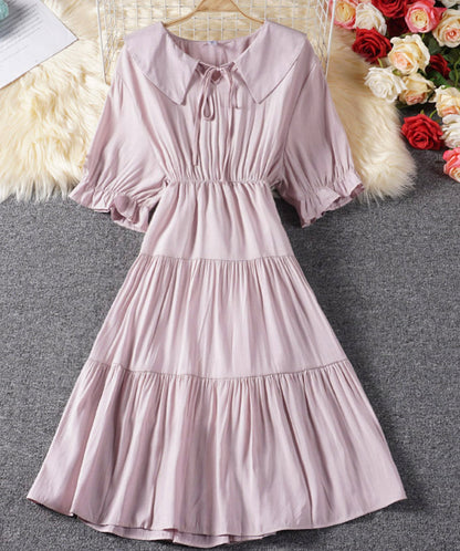 Cute A line dress short sleeve dress summer dress 038