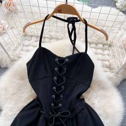 Cute Lace-up Short Dress, A-line Fashion Dress P274
