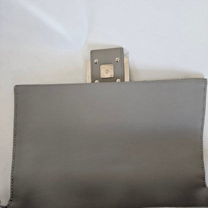 Fendi silver sequin and leather baguette bag