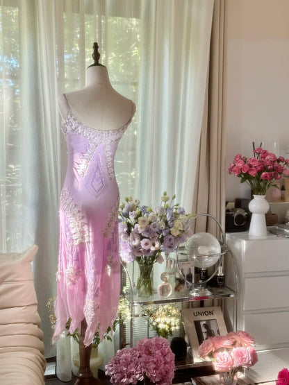 Elegant Homecoming Dress Spaghetti Strap Beading Applique Dress Back to School Outfits Party Dress  D6437